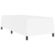 Рамка за легло с матрак Бяло 100 x 200 cm текстил