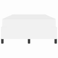 Рамка за легло с матрак Бяло 120 x 200 cm текстил