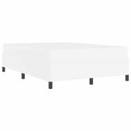 Рамка за легло с матрак Бяло 140 x 190 cm текстил