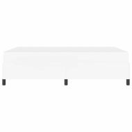 Рамка за легло с матрак Бяло 140 x 200 cm текстил