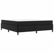 Рамка за легло с матрак Черно 180 x 200 cm текстил