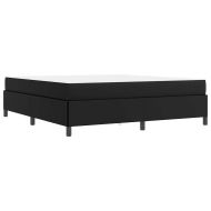 Рамка за легло с матрак Черно 180 x 200 cm текстил