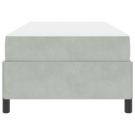 Рамка за легло с матрак Светлосиво 80 x 200 cm текстил