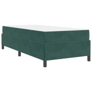 Рамка за легло с матрак Тъмен зелен 90 x 200 cm текстил