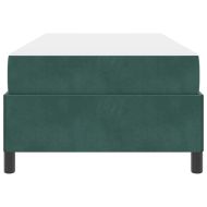 Рамка за легло с матрак Тъмен зелен 100 x 200 cm текстил