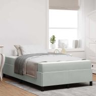 Рамка за легло с матрак Светлосиво 120 x 200 cm текстил