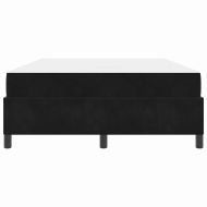 Рамка за легло с матрак Черно 140 x 190 cm текстил