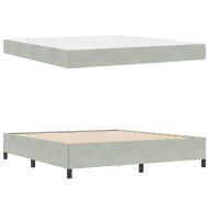 Рамка за легло с матрак Светлосиво 180 x 200 cm текстил