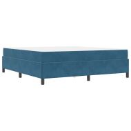 Рамка за легло с матрак Тъмен син 180 x 200 cm текстил
