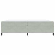 Рамка за легло с матрак Светлосиво 200 x 200 cm текстил