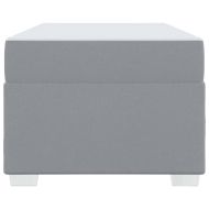 Рамка за легло с матрак Светлосиво 90 x 200 cm текстил