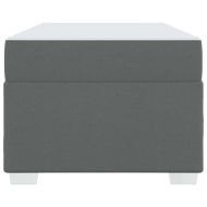 Рамка за легло с матрак Тъмен сив 90 x 200 cm текстил