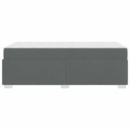 Рамка за легло с матрак Тъмен сив 90 x 200 cm текстил