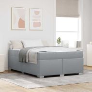 Рамка за легло с матрак Светлосиво 140 x 200 cm текстил