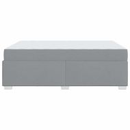 Рамка за легло с матрак Светлосиво 140 x 200 cm текстил