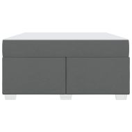 Рамка за легло с матрак Тъмен сив 160 x 200 cm текстил