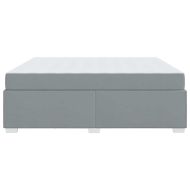 Рамка за легло с матрак Светлосиво 180 x 200 cm текстил