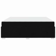 Рамка за легло с матрак Черно 180 x 200 cm текстил