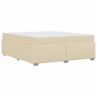 Рамка за легло с матрак Крем 180 x 200 cm текстил