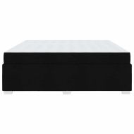 Рамка за легло с матрак Черно 200 x 200 cm текстил