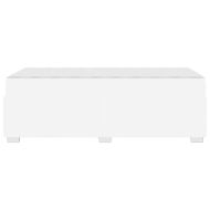 Рамка за легло с матрак Бяло 90 x 190 cm текстил