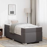 Рамка за легло с матрак Сив 90 x 200 cm текстил