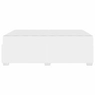 Рамка за легло с матрак Бяло 140 x 200 cm текстил