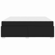 Рамка за легло с матрак Черно 180 x 200 cm текстил