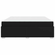 Рамка за легло с матрак Черно 200 x 200 cm текстил