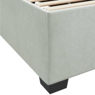 Рамка за легло с матрак Светлосиво 140 x 200 cm текстил