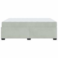 Рамка за легло с матрак Светлосиво 160 x 200 cm текстил