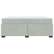 Рамка за легло с матрак с матрак Светлосиво 180 x 200 cm Кадифе