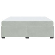 Рамка за легло с матрак с матрак Светлосиво 180 x 200 cm Кадифе