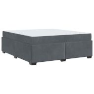 Рамка за легло с матрак Тъмен сив 180 x 200 cm текстил