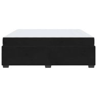 Рамка за легло с матрак Черно 180 x 200 cm текстил