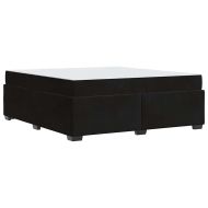 Рамка за легло с матрак Черно 180 x 200 cm текстил