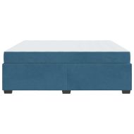 Рамка за легло с матрак Тъмен син 180 x 200 cm текстил