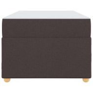 Рамка за легло с матрак Тъмен кафяв 90 x 190 cm текстил