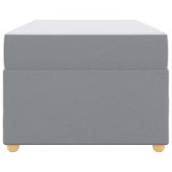 Рамка за легло с матрак Светлосиво 90 x 200 cm текстил