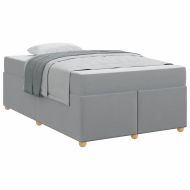 Рамка за легло с матрак Светлосиво 120 x 190 cm текстил