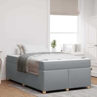 Рамка за легло с матрак Светлосиво 120 x 200 cm текстил