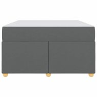 Рамка за легло с матрак Тъмен сив 120 x 200 cm текстил