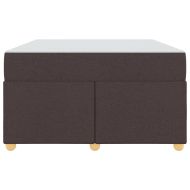 Рамка за легло с матрак Тъмен кафяв 120 x 200 cm текстил