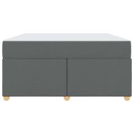 Рамка за легло с матрак Тъмен сив 140 x 200 cm текстил