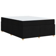 Рамка за легло с матрак Черно 160 x 200 cm текстил
