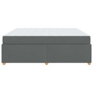 Рамка за легло с матрак Тъмен сив 180 x 200 cm текстил