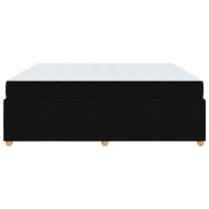Рамка за легло с матрак Черно 180 x 200 cm текстил