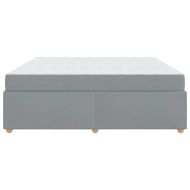 Рамка за легло с матрак Светлосиво 200 x 200 cm текстил