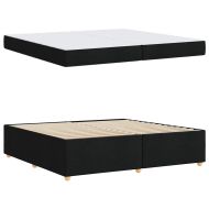 Рамка за легло с матрак Черно 200 x 200 cm текстил