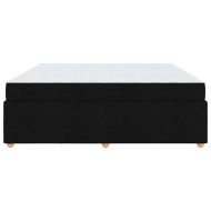 Рамка за легло с матрак Черно 200 x 200 cm текстил